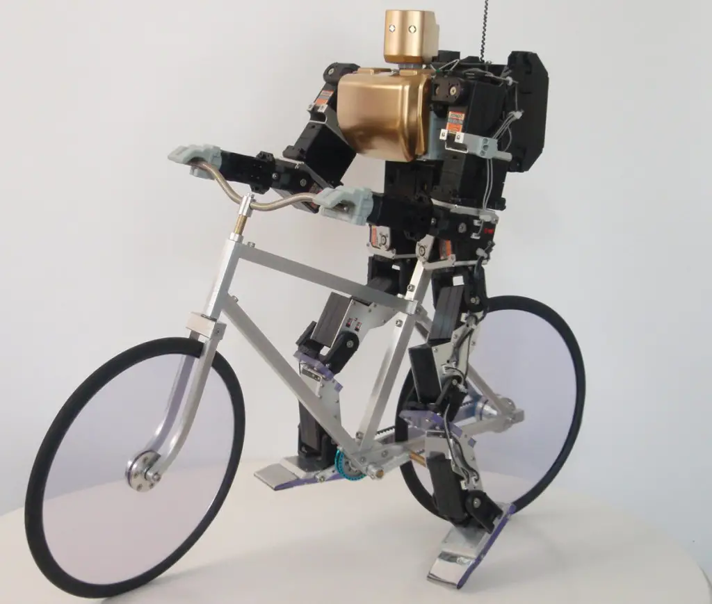 Bike-riding robot Primer v2 - the robot can ride a bike