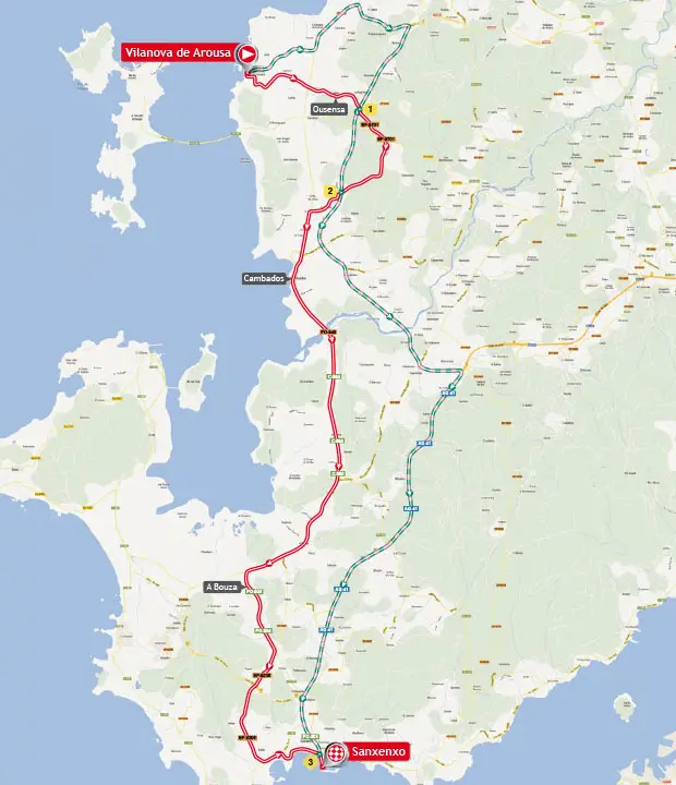 Vuelta a España 2013 stage 1 map