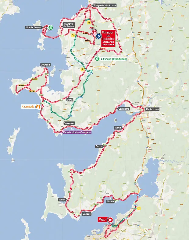 Vuelta a España 2013 stage 3 map