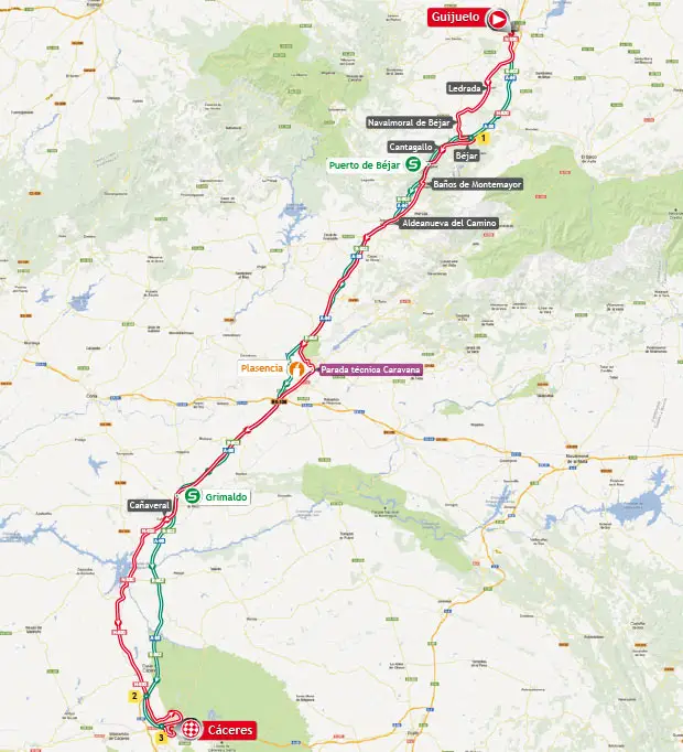 Vuelta a España 2013 stage 6 map