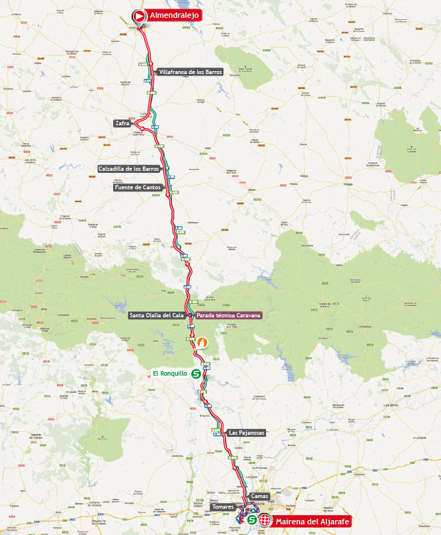 Vuelta a España 2013 stage 7 map