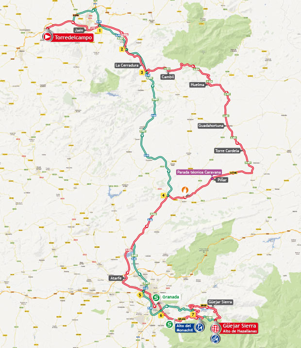Vuelta a España 2013 stage 10 map