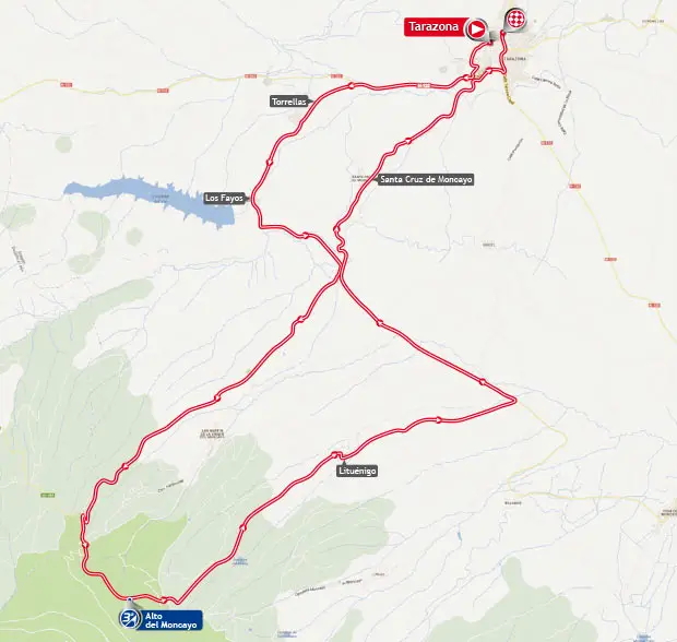 Vuelta a España 2013 stage 11 map