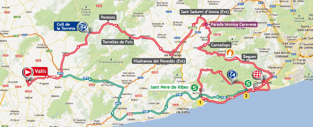 Vuelta a España 2013 stage 13 map