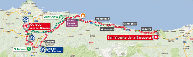 Vuelta a España 2013 stage 19 map