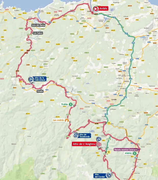 Vuelta a España 2013 stage 20 map