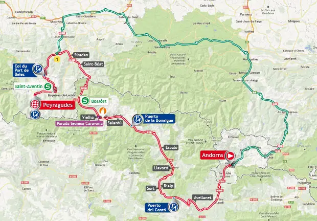 Vuelta a España 2013 stage 15 map