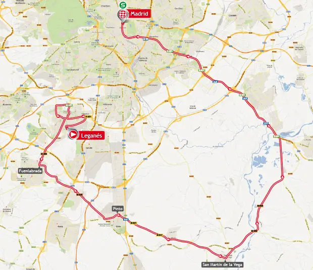 Vuelta a España 2013 stage 21 map