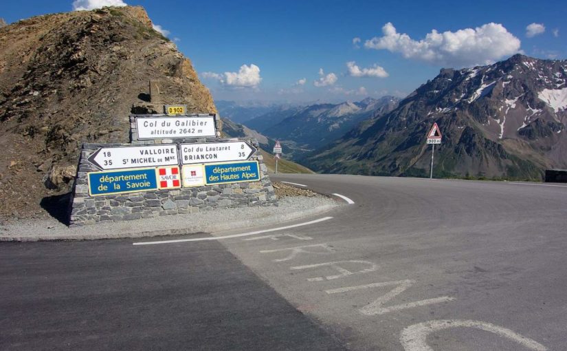 Signpost at the Col du Galibier