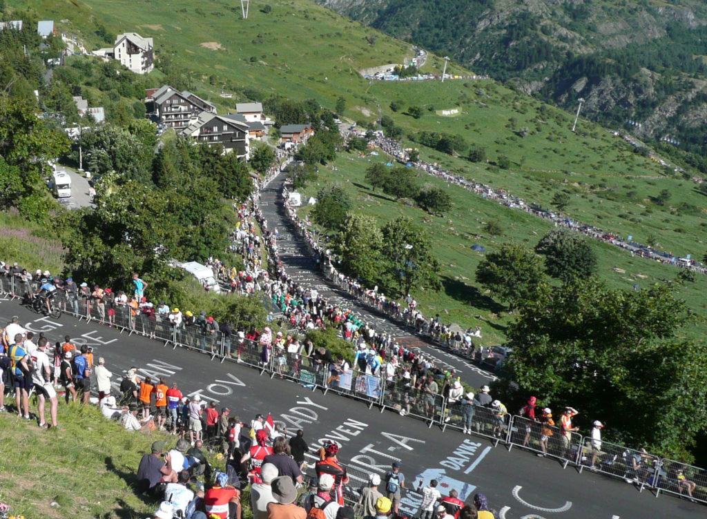 Spectators on Alpe d'Huez, Tour de France 2008