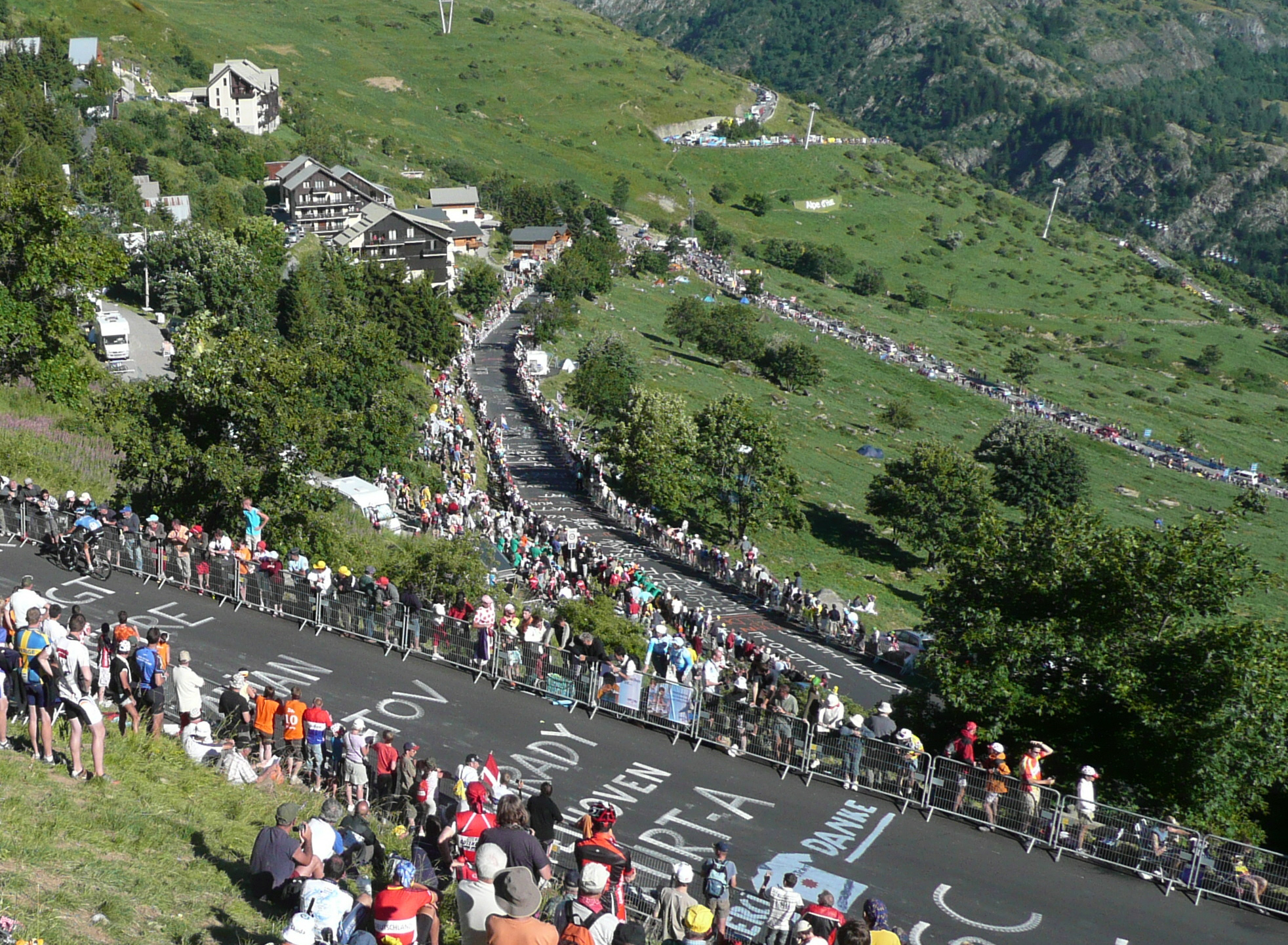 Spectators on Alpe d’Huez, Tour de France 2008 Cycling Passion
