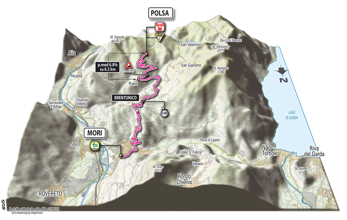 Giro d'Italia 2013 stage 18 climb details (Polsa)