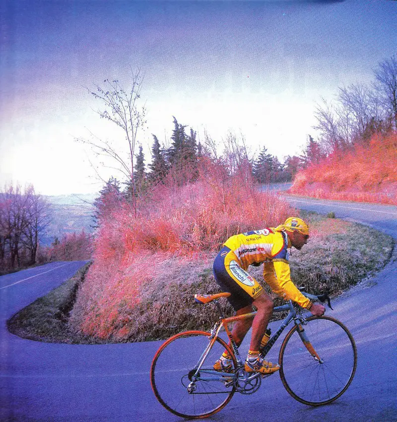 Marco Pantani climbing