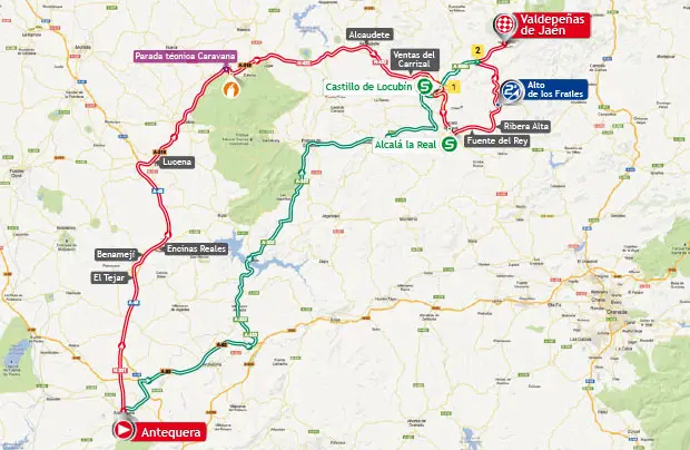 Vuelta a España 2013 stage 9 map