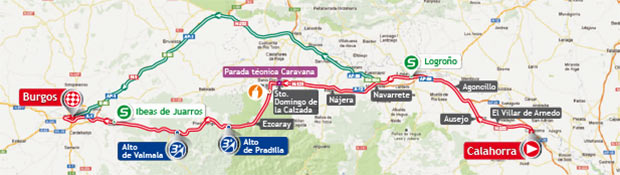 Vuelta a España 2013 stage 17 map