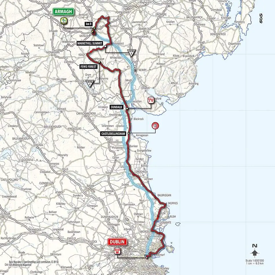 Giro d'Italia 2014 stage 3 map (new)