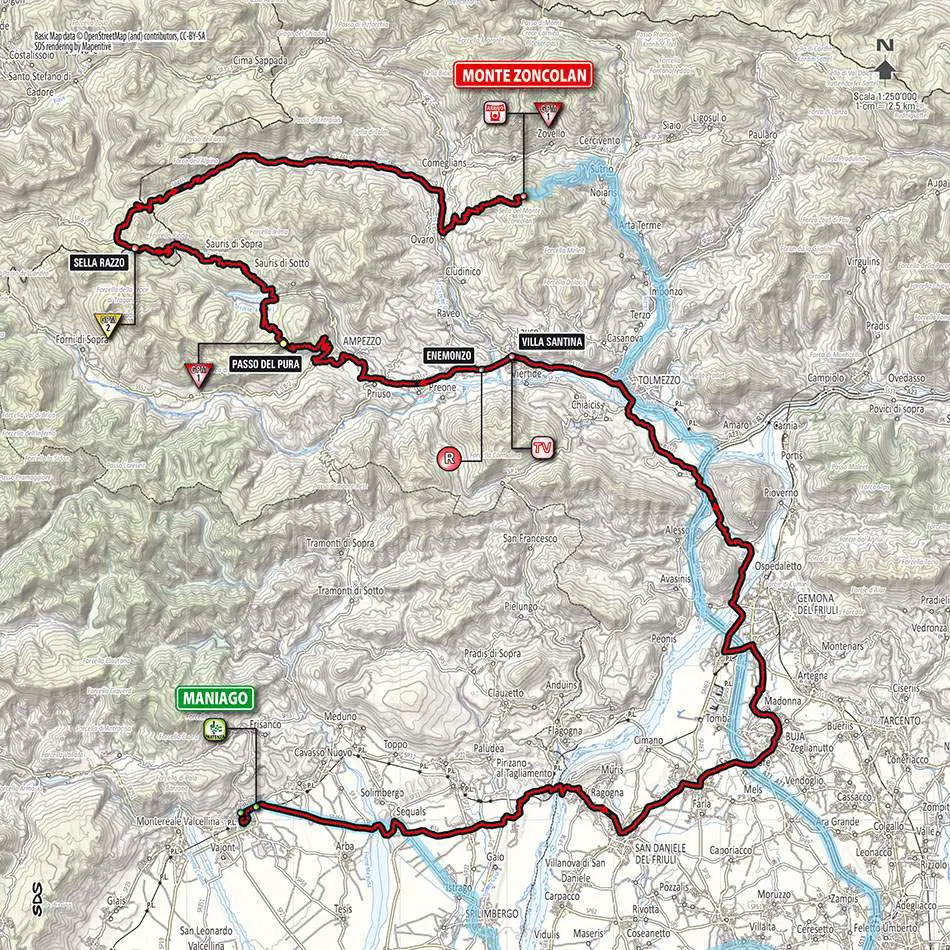 Giro d'Italia 2014 stage 20 map (new)