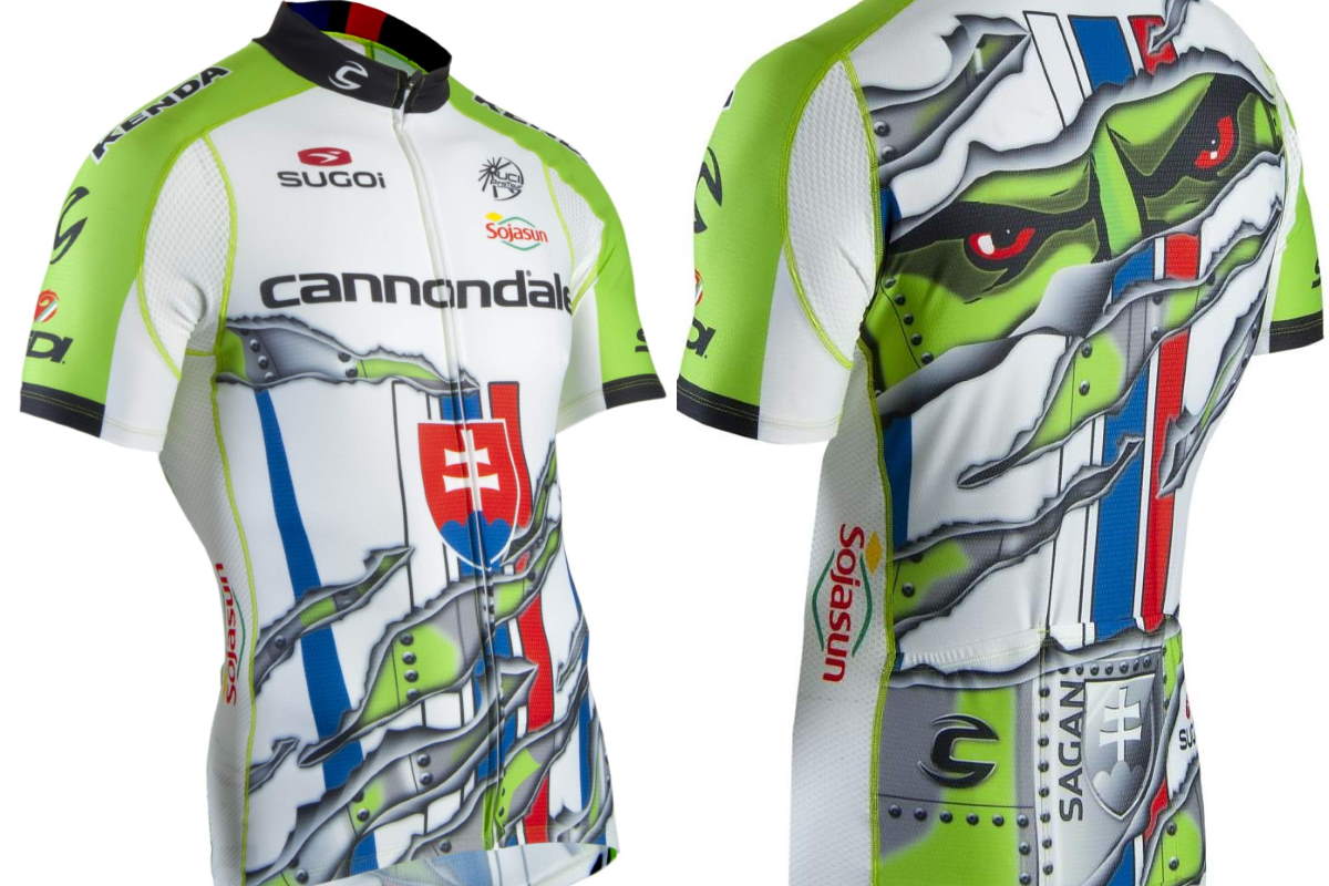 Peter Sagan's custom jersey for Tour of California