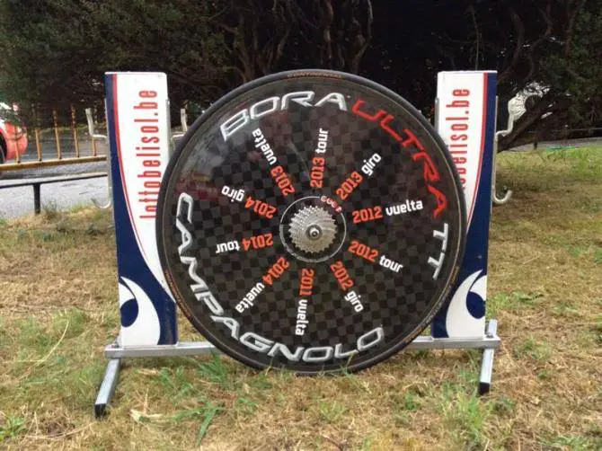 Adam Hansen's special Campagnolo Bora Wheel