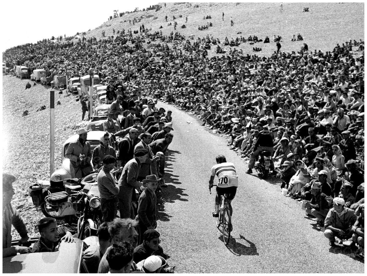 Charly Gaul on Mont Ventoux, Tour de France 1958 stage 18