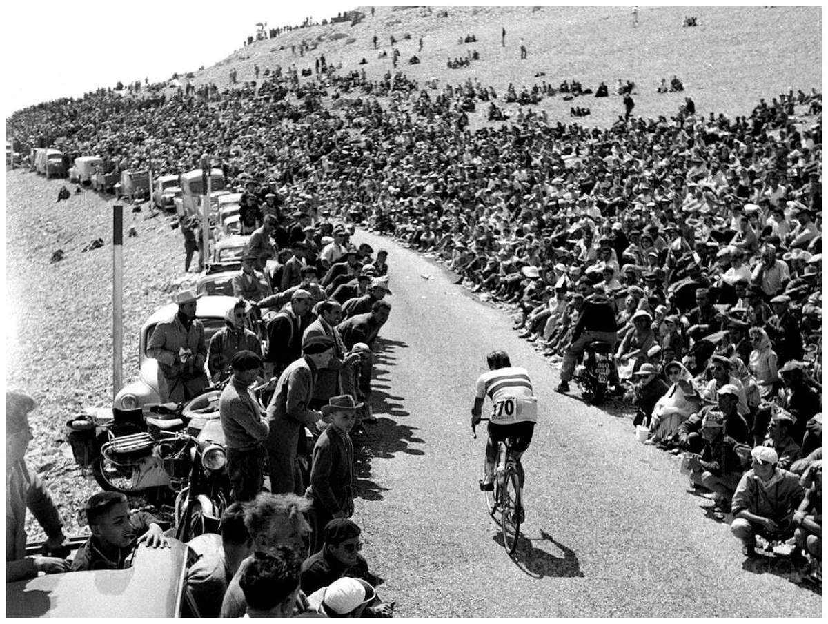 Charly Gaul On Mont Ventoux Tour De France 1958 Cycling Passion