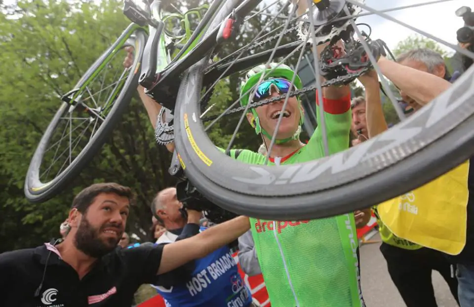 Pierre Rolland after winning Giro d'Italia 2017 stage 17