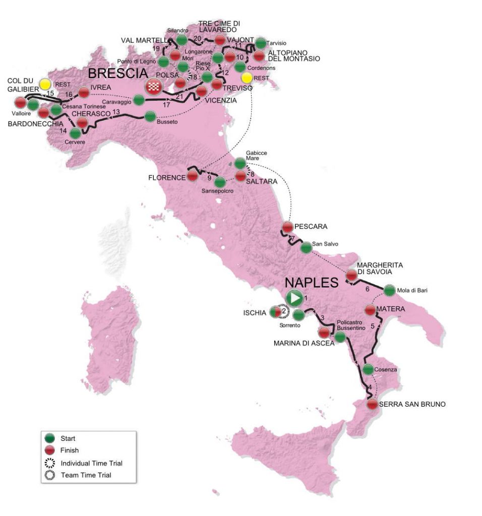 Giro d'Italia 2013 route 