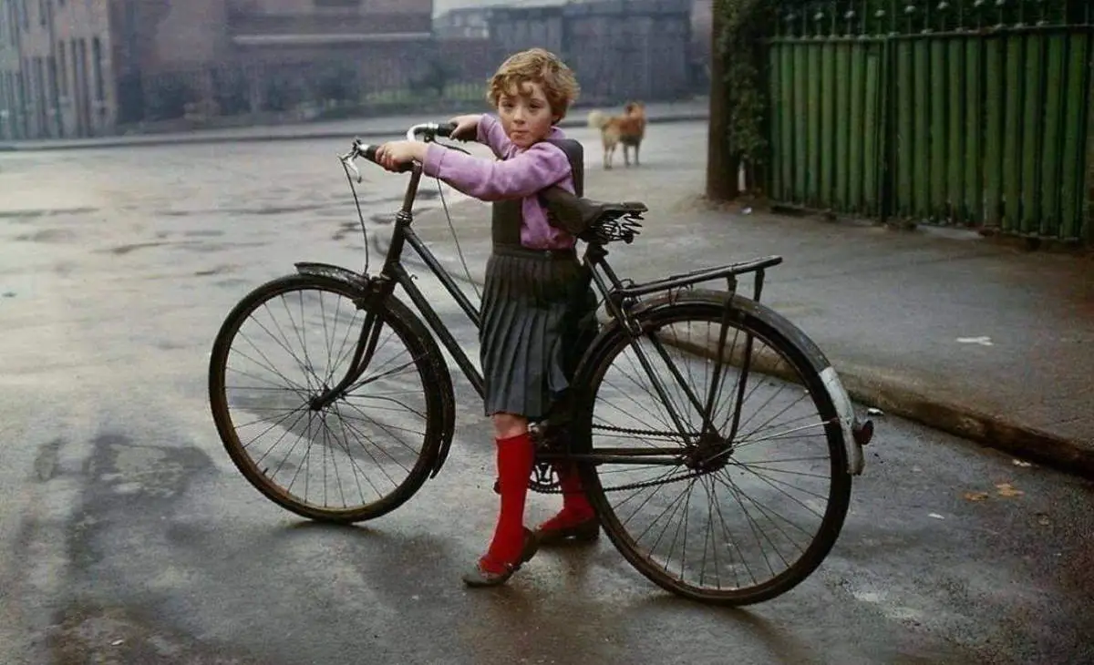 Girl with Bicycle, Dublin, 1966