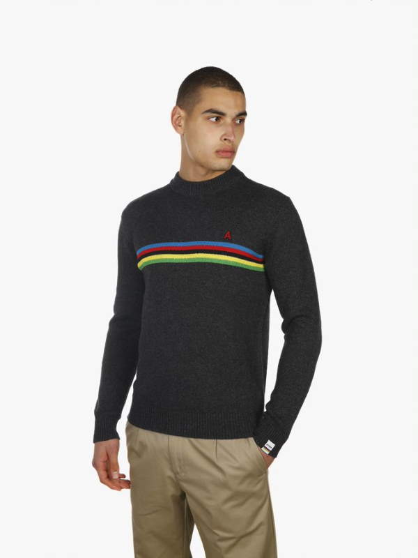 Santini ANTWRP UCI rainbow theme - dark gray sweatshirt